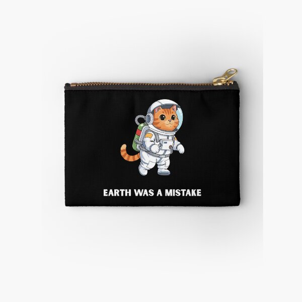 Item preview, Earth Was a Mistake | Funny Astronaut Cat | Space Humor designed and sold by ContigoART.