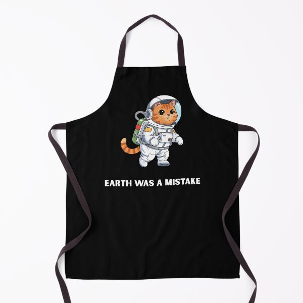 Item preview, Earth Was a Mistake | Funny Astronaut Cat | Space Humor designed and sold by ContigoART.