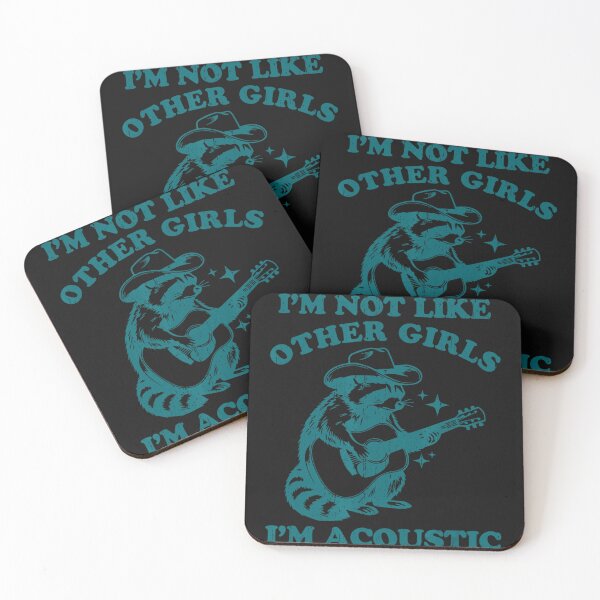 Item preview, I'm Not Like Other Girls I'm Acoustic Funny Musician Raccoon Guitar Player designed and sold by BrockmeyeSB.