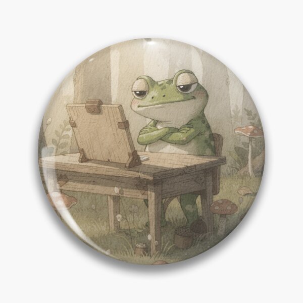 Item preview, Frog Running the Pond Complaints Department designed and sold by PictorialWhimsy.