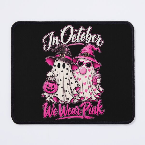 Item preview, In October We Wear Pink Breast Cancer Awareness Survivor Support Ghost designed and sold by BrockmeyeSB.