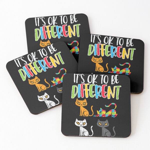 Item preview, It's Ok To Be Different Autism Acceptance Cat Neurodiversity designed and sold by BrockmeyeSB.