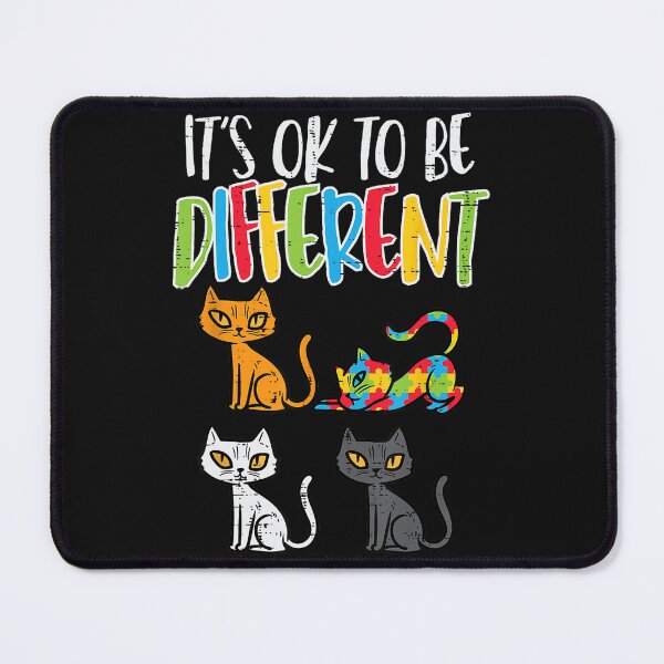 Item preview, It's Ok To Be Different Autism Acceptance Cat Neurodiversity designed and sold by BrockmeyeSB.