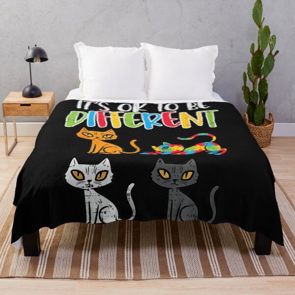 Item preview, It's Ok To Be Different Autism Acceptance Cat Neurodiversity designed and sold by BrockmeyeSB.