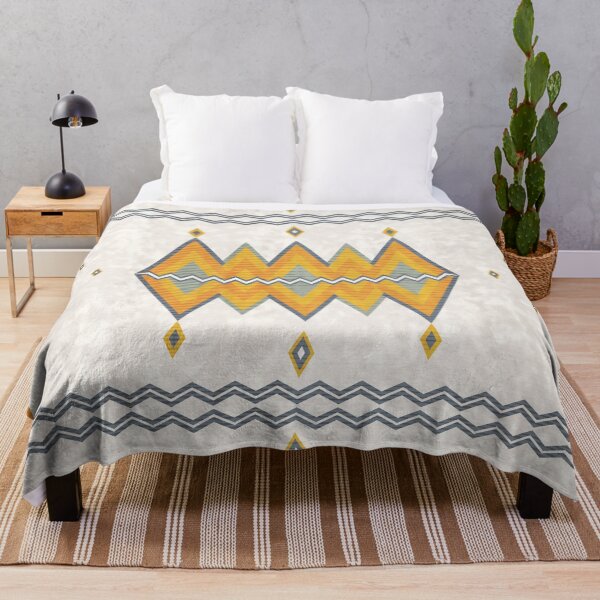 Item preview, Desert Marigold and Slate Southwestern Geometric Area Rug designed and sold by Momoko-Hikaru.