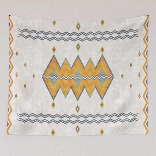 Item preview, Desert Marigold and Slate Southwestern Geometric Area Rug designed and sold by Momoko-Hikaru.