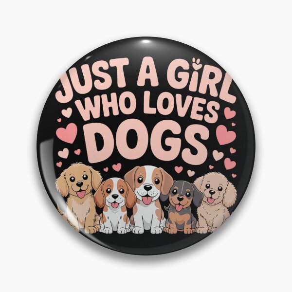 Item preview, Just A Girl Who Loves Dogs Dog Lover Pet Owner Puppy Girl Woman designed and sold by BrockmeyeSB.