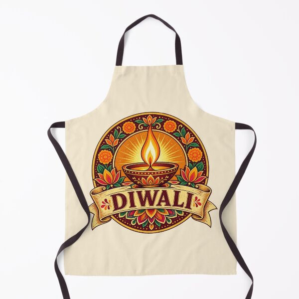 Item preview, Diwali Diya Retro Badge – Vintage Festival of Lights Design designed and sold by Globalcitytees.