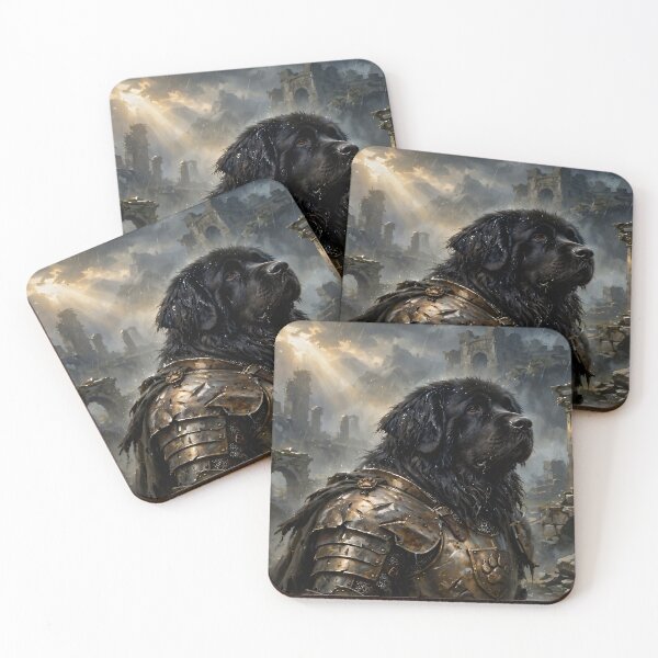 Item preview, Newfoundland Dog Knight | Dark Fantasy Warrior designed and sold by cr6zym1nd.