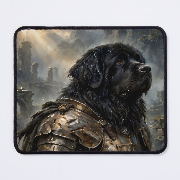 Item preview, Newfoundland Dog Knight | Dark Fantasy Warrior designed and sold by cr6zym1nd.