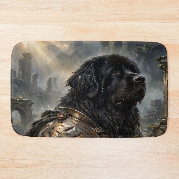 Item preview, Newfoundland Dog Knight | Dark Fantasy Warrior designed and sold by cr6zym1nd.