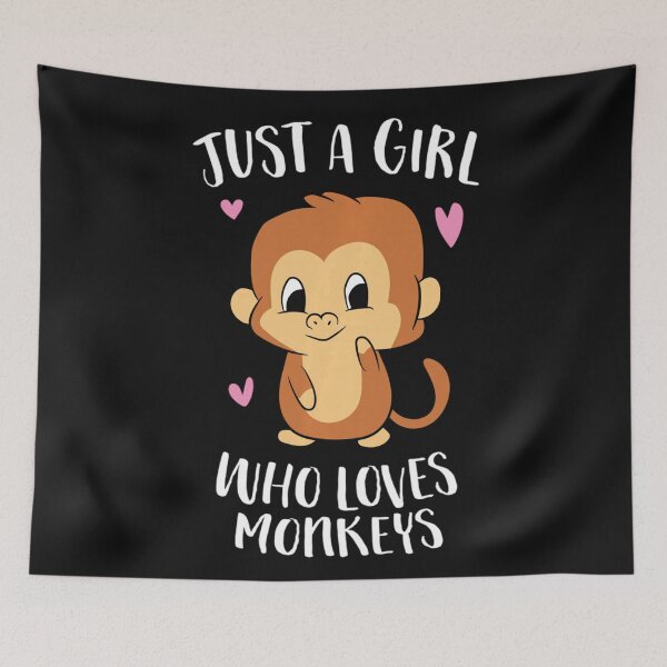 Item preview, Just A Girl Who Loves Monkeys Primate Fan Animal Lover designed and sold by BrockmeyeSB.