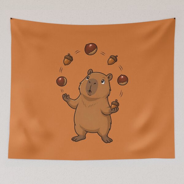 Item preview, Autumn Capybara Acorn Juggler designed and sold by Ivy-Triggs.