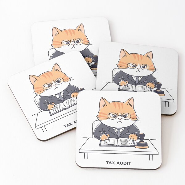 Item preview, Official Cat Tax Auditor Cartoon Art designed and sold by PictorialWhimsy.