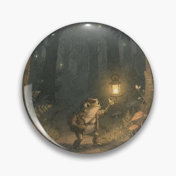 Item preview, Toad Night Watchman with a Firefly Lantern designed and sold by PictorialWhimsy.