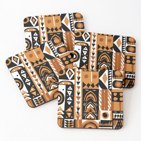 Item preview, African Kwanzaa Design Pattern In Warm Brown Earthtones designed and sold by DEC02.