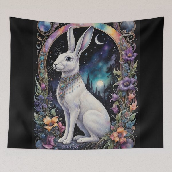 Item preview, Beautiful Beasties Moon Hare designed and sold by UnicornAndRaven .