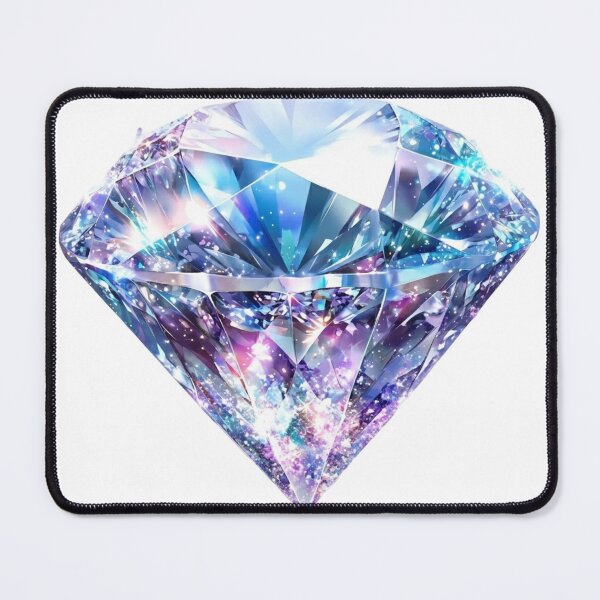 Item preview, Sparkling Cosmic Diamond Crystal Gemstone Watercolor Art designed and sold by KLSRAJ.