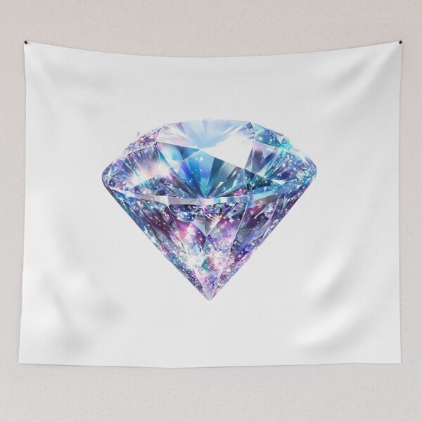 Item preview, Sparkling Cosmic Diamond Crystal Gemstone Watercolor Art designed and sold by KLSRAJ.