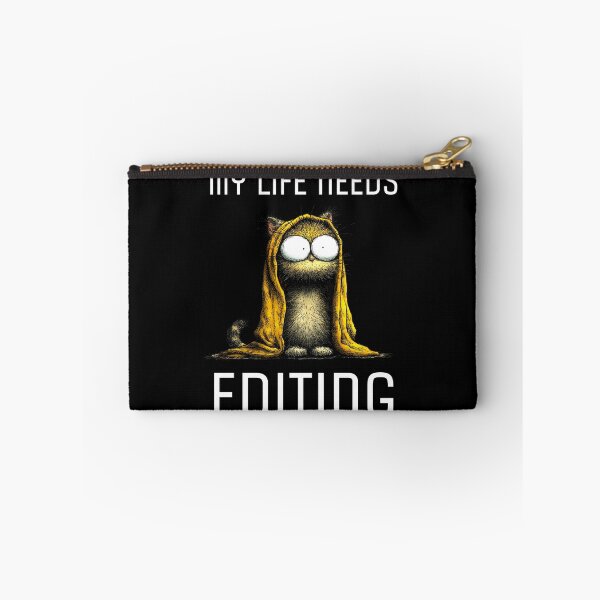Item preview, My Life Needs Editing Funny Cat Quote designed and sold by Say It With Ink.