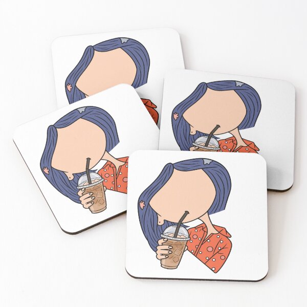 Item preview, Coraline drinking coffee designed and sold by wingoo22.