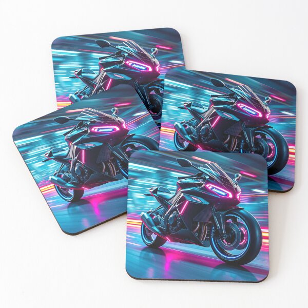 Item preview, Cyberpunk Science Fiction Motorcyle With Neon-Colored Aesthetic   designed and sold by DEC02.