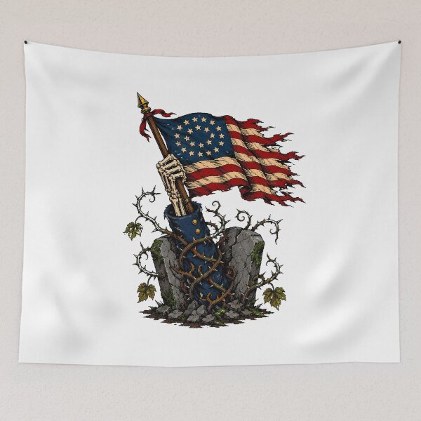Item preview, Civil War Soldier Skeleton Patriotic Gothic Grave designed and sold by chattsuede.