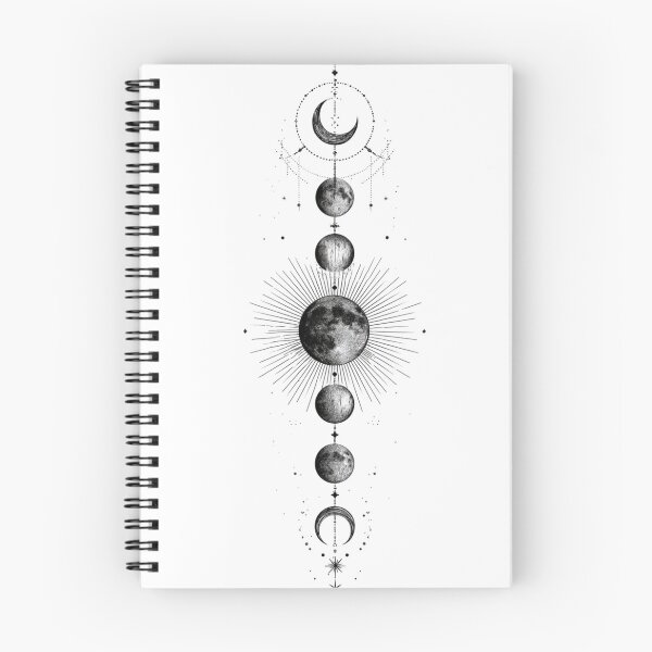 Item preview, Geometric Moon Phases Alignment Line Art Vector designed and sold by TrendyGalaxy.