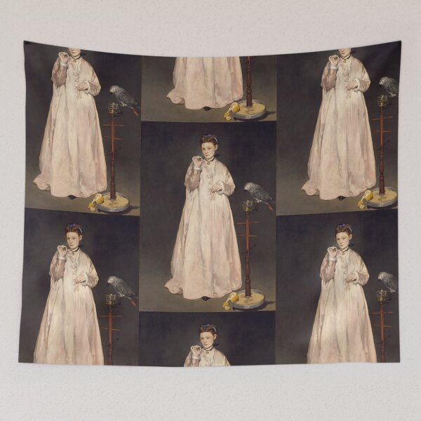 Item preview, WOMAN WITH A PARROT BY ÉDOUARD MANET (1866) designed and sold by humbleserf.