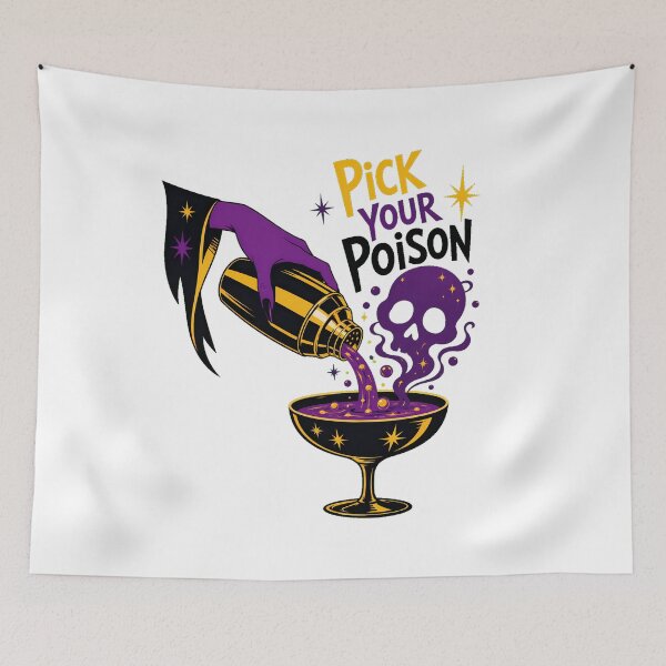Item preview, Spooky Witch Bartender Pouring Pick Your Poison designed and sold by chattsuede.