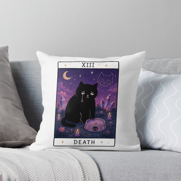 Item preview, Death Tarot Card Black Cat designed and sold by MonkiFlipp.