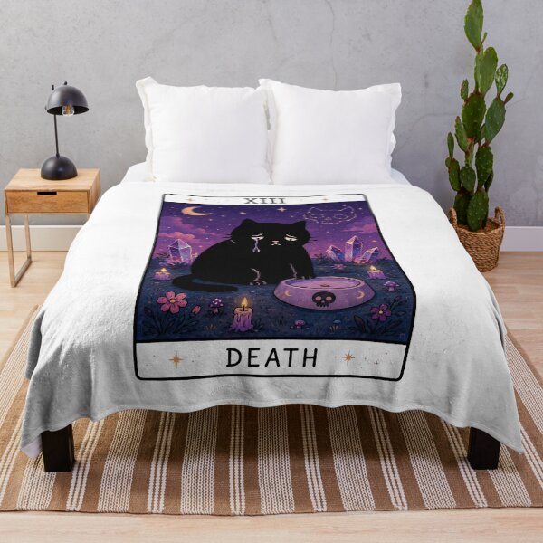 Item preview, Death Tarot Card Black Cat designed and sold by MonkiFlipp.