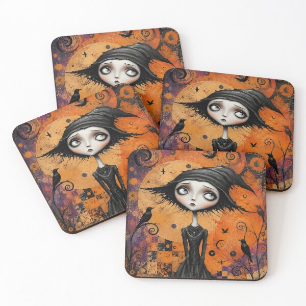 Item preview, Witch with Ravens Halloween Art designed and sold by etherumi.