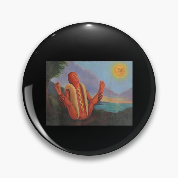 Item preview, Sunning Hotdog in The Sun Funny Hot Dog Yoga designed and sold by leevekaArt.