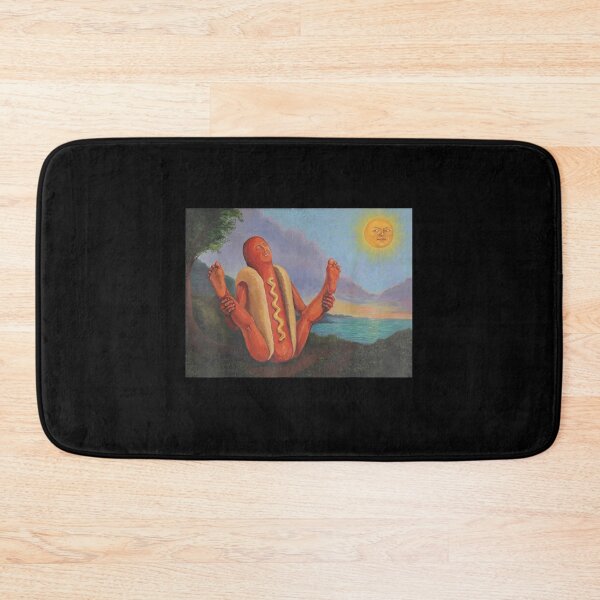 Item preview, Sunning Hotdog in The Sun Funny Hot Dog Yoga designed and sold by leevekaArt.
