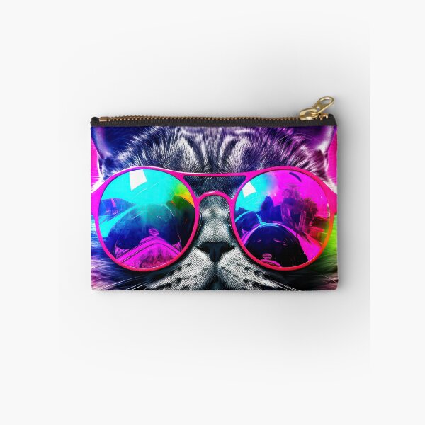 Item preview, Vibrant Neon-Colored Cool Cat With Pink Sunglasses designed and sold by DEC02.