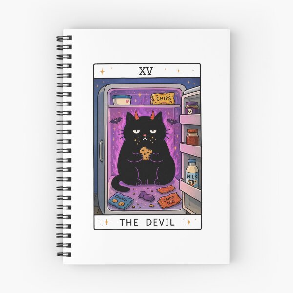 Item preview, The Devil Tarot Card Black Cat designed and sold by MonkiFlipp.