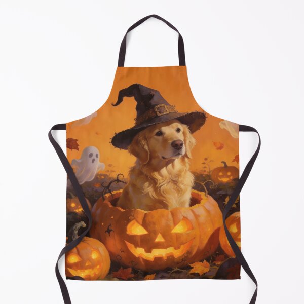 Item preview, Golden Retriever Witch Halloween | Spooky Pumpkin Dog designed and sold by cr6zym1nd.