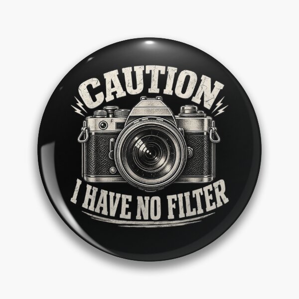 Item preview, Caution I Have No Filter Funny Retro Camera Photography designed and sold by leevekaArt.
