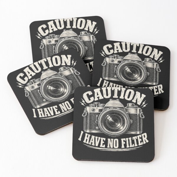 Item preview, Caution I Have No Filter Funny Retro Camera Photography designed and sold by leevekaArt.