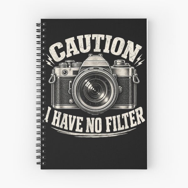 Item preview, Caution I Have No Filter Funny Retro Camera Photography designed and sold by leevekaArt.