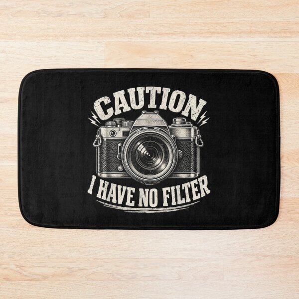 Item preview, Caution I Have No Filter Funny Retro Camera Photography designed and sold by leevekaArt.
