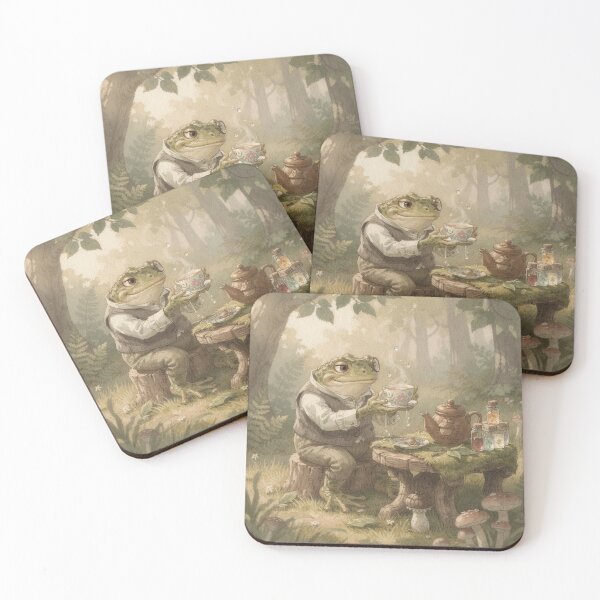 Item preview, Toad Tea Sommelier Judging the Morning Dew designed and sold by PictorialWhimsy.