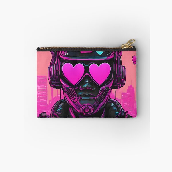 Item preview, Cyberpunk Robot, Black Leather Jacket, And Pink Headphones  designed and sold by DEC02.
