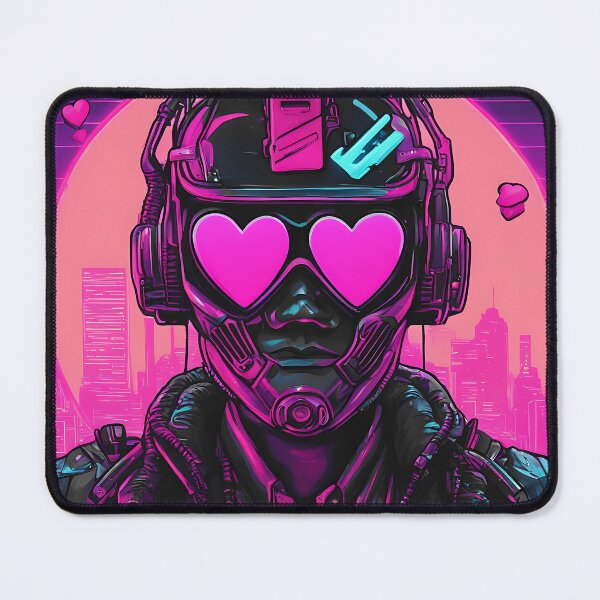 Item preview, Cyberpunk Robot, Black Leather Jacket, And Pink Headphones  designed and sold by DEC02.