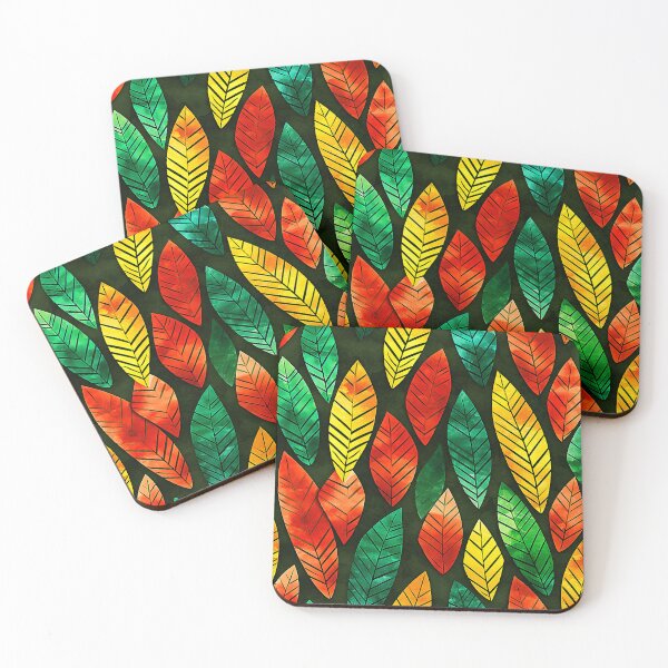 Item preview, Kwanzaa African-American Red, Green, Yellow Leaves Pattern designed and sold by DEC02.