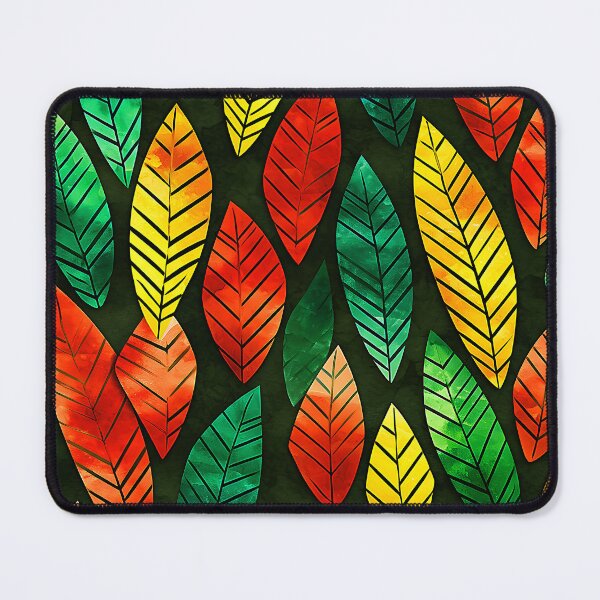 Item preview, Kwanzaa African-American Red, Green, Yellow Leaves Pattern designed and sold by DEC02.