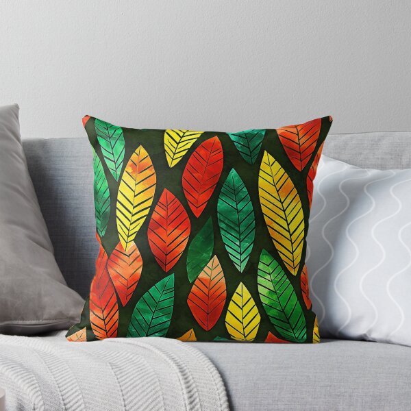 Item preview, Kwanzaa African-American Red, Green, Yellow Leaves Pattern designed and sold by DEC02.