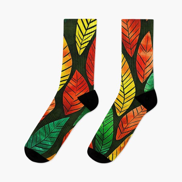 Item preview, Kwanzaa African-American Red, Green, Yellow Leaves Pattern designed and sold by DEC02.