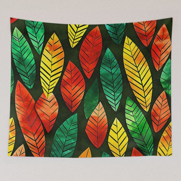 Item preview, Patrón afroamericano de hojas rojas, verdes y amarillas de Kwanzaa designed and sold by DEC02.